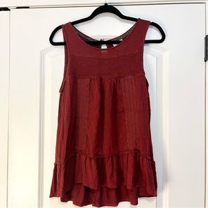 Knox Rose Blouse Maroon Color Size S
